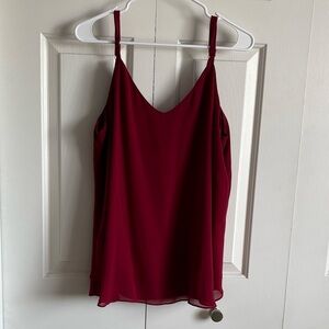Torrid Red Georgette Swing Tank Top Size 1